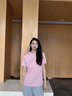 金利來(lái)【臺(tái)球運(yùn)動(dòng)系列】短袖T恤女斯諾克桌球中八三防抗菌圓領(lǐng)夏季新款 粉紅色-11 M 曬單實(shí)拍圖