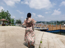 德瑪納【清揚(yáng)婉兮】夏國(guó)風(fēng)新中式V領(lǐng)仿絲棉印花旗袍裙花苞袖收腰連衣裙 曬單實(shí)拍圖