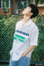茵寶（Umbro）七夕禮物|【梓渝同款】短袖襯衫夏季復(fù)古休閑運(yùn)動上衣男女同款短T 雪花白 L 曬單實拍圖