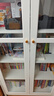 阿格貝貝鋼制書柜帶玻璃門防塵書柜落地一體家用圖書館書架收納置儲(chǔ)物柜 鋼化玻璃款 【六層】2米高0.8米寬 曬單實(shí)拍圖