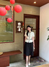 法莎羅兒（FASLOV）黑色拼色高端小香風(fēng)連衣裙夏季新款假兩件短袖套裝裙珠寶店工作服 黑白拼色(短袖連衣裙) L 曬單實拍圖