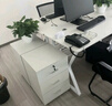 悅美妙辦公桌工作臺辦公室員工單人雙人工位桌子現代簡(jiǎn)約電腦桌臺式書(shū)桌 1.6米單人位+活動(dòng)柜+辦公椅 曬單實(shí)拍圖
