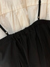 無(wú)印良品（MUJI）女式 易干 平紋 吊帶連衣裙 女裝裙子春季 長(zhǎng)裙 美拉德 黑色 S (155/80A) 曬單實(shí)拍圖