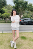 CAMILA KSENIA老爹鞋女2025新款百搭夏季增高阿甘鞋跑步系帶休閑網(wǎng)面透氣運(yùn)動(dòng)鞋 藍(lán)灰色 38 曬單實(shí)拍圖