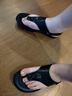 老人頭（LAORENTOU）人字拖鞋男時尚簡約鞋拖兩用涼拖鞋戶外沙灘涼鞋 LT11107 黑 44  曬單實拍圖