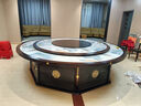 盟勵酒店電動(dòng)餐桌大圓桌新中式實(shí)木內嵌巖板桌子飯店會(huì )所包廂火鍋桌 3.0米電動(dòng)轉盤(pán)+19張A款或C款 曬單實(shí)拍圖