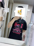 美式重磅潮牌純棉印花男士短袖T恤2025新款夏季潮流休閑圓領體恤 黑色【250克純棉】 XL 曬單實拍圖