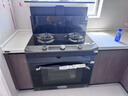 美的（Midea）晴空系列蒸烤一體集成灶 變頻大吸力油煙機 智控彩屏 蒸汽洗 5.2kW燃氣灶 大容量活水直噴蒸 【S級旗艦新品】晴空黑色FX90 天然氣12T 曬單實(shí)拍圖