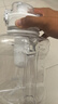 恩爾美（nRMEi）運動水壺大容量噸桶噸tritan茶水分離頓墩杯男女夏耐高溫吸管水杯 時尚白[tritan+茶倉+提手]2000ml 曬單實拍圖