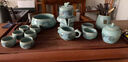 毓器堂天青色汝窯全套功夫茶具泡茶功夫蓋碗茶杯送禮團建佳品簡約茶器 14頭天青汝窯千里江山茶具（茶洗 曬單實拍圖