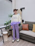 優(yōu)優(yōu)1點(diǎn)（Yoyo one）女童套裝春秋款兒童秋裝2025新款衛(wèi)衣中大童秋季運(yùn)動(dòng)女孩童裝衣服 15012紫色+4913漸變 140 140cm 曬單實(shí)拍圖