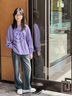 G.DUCKKIDS女童牛仔褲秋裝2024新款兒童洋氣大童秋冬裝長(zhǎng)褲加絨女孩直筒褲子 藍(lán)色23509 150cm 曬單實(shí)拍圖