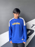 NBA官方球場生活系列男女同款長袖T恤(湖人/勇士） 藏青(金州勇士) XL 曬單實拍圖