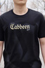 卡賓（CABBEEN）【金線刺繡】肌理感短袖T恤男2024夏季新款休閑百搭潮牌上衣 煤黑色01 L /175/50 曬單實(shí)拍圖