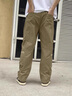 JEEP SPIRIT吉普沖鋒褲子男2026新款夏季薄款冰絲休閑男士寬松直筒美式工裝褲 卡其色 【夏季款】 L 曬單實(shí)拍圖