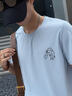 真維斯（Jeanswest）冰絲短袖t恤男夏季新款防曬速干網(wǎng)眼半袖男生創(chuàng)意印花潮牌上衣服 冰川藍(宿醉小狗胸標) L /175(體重120-140斤左右) 曬單實拍圖