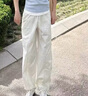 森馬（Semir）[商場(chǎng)同款]休閑褲女抽繩長(cháng)褲松弛感2025夏分割闊腿褲101325127017 曬單實(shí)拍圖