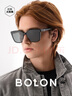 BOLON暴龍眼鏡25年新品墨鏡男款王鶴棣同款潮流太陽鏡防曬遮陽女BL3203 【明星同款】C10 亮黑色-偏光 曬單實(shí)拍圖