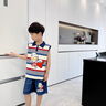 G.DUCKKIDS小黃鴨聯(lián)名奧特曼衣服男童無(wú)袖套裝夏季小男孩寶寶兒童背心夏裝 綠色 130 (建議115-125cm 5.2-7周歲) 曬單實(shí)拍圖