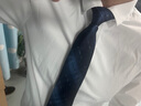 AREA法國進口品質(zhì)領帶男正裝商務西裝口袋巾套裝禮盒結(jié)婚新郎婚禮律師 藏藍色斜紋-領帶禮盒 曬單實拍圖