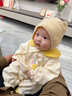 優(yōu)奇嬰兒衣服秋裝超萌可愛哈衣嬰幼兒寶寶連體衣洋氣爬服春秋季外出服 米黃 66cm 曬單實(shí)拍圖