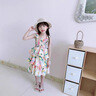 G.DUCKKIDS小黃鴨女童吊帶裙夏季2025新款兒童連衣裙薄款公主裙女寶寶碎花裙 碎花連衣裙 120 (建議105-115cm 4-5.2周歲) 曬單實(shí)拍圖