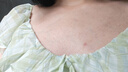 自巧小個子紅色雪紡格紋連衣裙女2025夏裝新款掐腰裙度假風(fēng)長裙子 藍(lán)綠格 M （尺碼：4） 曬單實拍圖