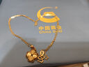 中國黃金（CHINA GOLD）四葉草黃金項鏈女足金吊墜七夕情人節(jié)禮物送女友老婆生日實用浪漫 [京速達]足金四葉草吊墜+足金鏈 曬單實拍圖