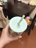 星巴克.杯子自然系列藍色冰川三角玻璃吸管杯小清新大容量水杯ins吸管杯 經典薄荷綠玻璃吸管杯 473ml 曬單實拍圖