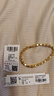 中國黃金（CHINA GOLD）小方糖黃金手鏈女士足金手串轉(zhuǎn)運珠首飾七夕情人節(jié)禮物送女友老婆 足金小方糖手串約4.2g【玫瑰禮盒】 曬單實拍圖