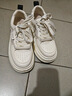 千百度夏季透氣網(wǎng)面薄款小白鞋女增高輕便秀氣百搭運動(dòng)休閑鞋厚底板鞋女 白/黑 36 (230mm) 曬單實(shí)拍圖