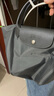 瓏驤（LONGCHAMP）新品 女士織物小號短柄可折疊餃子包托特包手提包女包禮物女 1621 919 P66 石墨色 曬單實(shí)拍圖