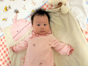 湯尼倍兒新生兒系帶連體衣春秋純棉女寶公主風(fēng)哈衣嬰兒夏季滿月服 粉色 /四季款 59cm 曬單實(shí)拍圖