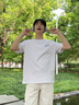 回力純棉t恤男夏季透氣舒適短袖打底上衣青少年簡(jiǎn)約日常正肩半袖男士 【100%純棉】白色(順意字簽) L /175(回力潮牌品質(zhì)保障) 曬單實(shí)拍圖