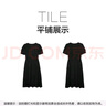 百圖betu女裝2025夏季新款連衣裙V領(lǐng)泡泡袖收腰顯瘦氣質(zhì)裙子女2504D01 黑色 L 曬單實(shí)拍圖