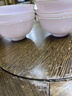 天霽瑤景德鎮(zhèn)粉色玉瓷餐具家用高檔金邊碗碟飯碗盤子骨瓷瓷碗玉 4.5英寸高腳飯碗1個(gè) 曬單實(shí)拍圖