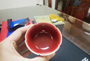 景德鎮(zhèn)郎紅高腳花口杯景德鎮(zhèn)陶瓷喝茶杯家用可開片個人專用主人杯茶具 郎紅高腳花口杯 曬單實(shí)拍圖