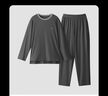 蕉內（Bananain）棉棉305H男女士睡衣睡褲純棉情侶家居服套裝春秋季長(cháng)袖長(cháng)褲不悶汗 【男士】彥灰 XL 曬單實(shí)拍圖