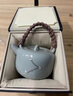 季慕家汝窯鋦釘藤編提梁壺一壺兩杯中式復古汝瓷天青茶具套裝茶壺泡茶器 鋦釘提梁壺鋦釘杯組 201mL(含)-300mL(含) 曬單實拍圖