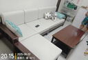 墨宸 紫金檀木實木沙發(fā)組合簡約現(xiàn)代客廳冬夏兩用轉(zhuǎn)角貴妃布藝沙發(fā) 【沖量8套】四人位+貴妃榻+茶幾 組合 普通海綿坐墊 曬單實拍圖