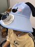 CTRLEND太陽(yáng)能風(fēng)扇帽子兒童大檐防曬漁夫帽男女孩戶(hù)外出游披肩防曬遮陽(yáng)帽 藍色小狗太陽(yáng)能充電+usb充電兩用 均碼(頭圍50-54cm)建議4-11歲 曬單實(shí)拍圖