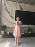 純貝兔（CHUNBEITU） 女童連衣裙夏裝女孩2025新款洋氣時髦童裝公主裙兒童夏季A字裙潮 粉色 120 （建議身高115cm左右） 曬單實拍圖