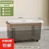 京東物流 加厚大容量透明收納箱衣物塑料盒子玩具后備箱收納盒子 巨大號-帶輪-長(cháng)54寬40高30 曬單實(shí)拍圖