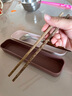 COODORA筷子勺子套裝一人一雙便捷木質(zhì)餐具三件套兒童學(xué)生上班族帶飯專用 曬單實(shí)拍圖
