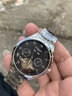 LONGAlES瑞士正品浪Longine手表男士機(jī)械表防水多功能陀飛輪進(jìn)口名表 L888-本色白面皮帶 曬單實(shí)拍圖