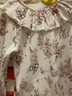 OAK FAMILY春季娃娃打底衫女寶寶舒適2025新品女孩莫代爾長袖荷葉邊圓領(lǐng)上衣 睡夢兔 90 cm 曬單實(shí)拍圖