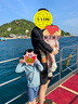 游樂海（YOULEHAI）新款情侶游泳衣分體防曬長袖長褲潛水服套裝遮肚顯瘦沖浪泳衣 男士三件套(透氣速干 防曬升級) XL 曬單實拍圖