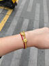金悅名999足金古法傳承黃金手鏈女 小金珠轉(zhuǎn)運(yùn)珠手串桃花串珠送女友禮物 4mm金珠+招財(cái)納福+桃花 約4.2g 曬單實(shí)拍圖