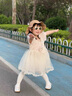 G.DUCKKIDS小黃鴨女童連衣裙夏季寶寶周歲禮服紗裙嬰幼兒童裙子生日公主裙薄 粉紅色 90 cm 曬單實(shí)拍圖