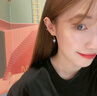 老鳳祥足銀耳釘女2025年新款耳環(huán)七夕情人節(jié)禮物女生高級(jí)感送女朋友實(shí)用 心中有你耳釘【藍(lán)鉆】 曬單實(shí)拍圖